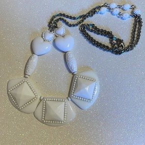 Tarina Tarantino White Milk Glass Necklace